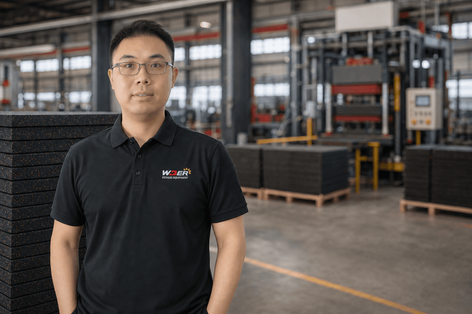 WDER factory director in workwear