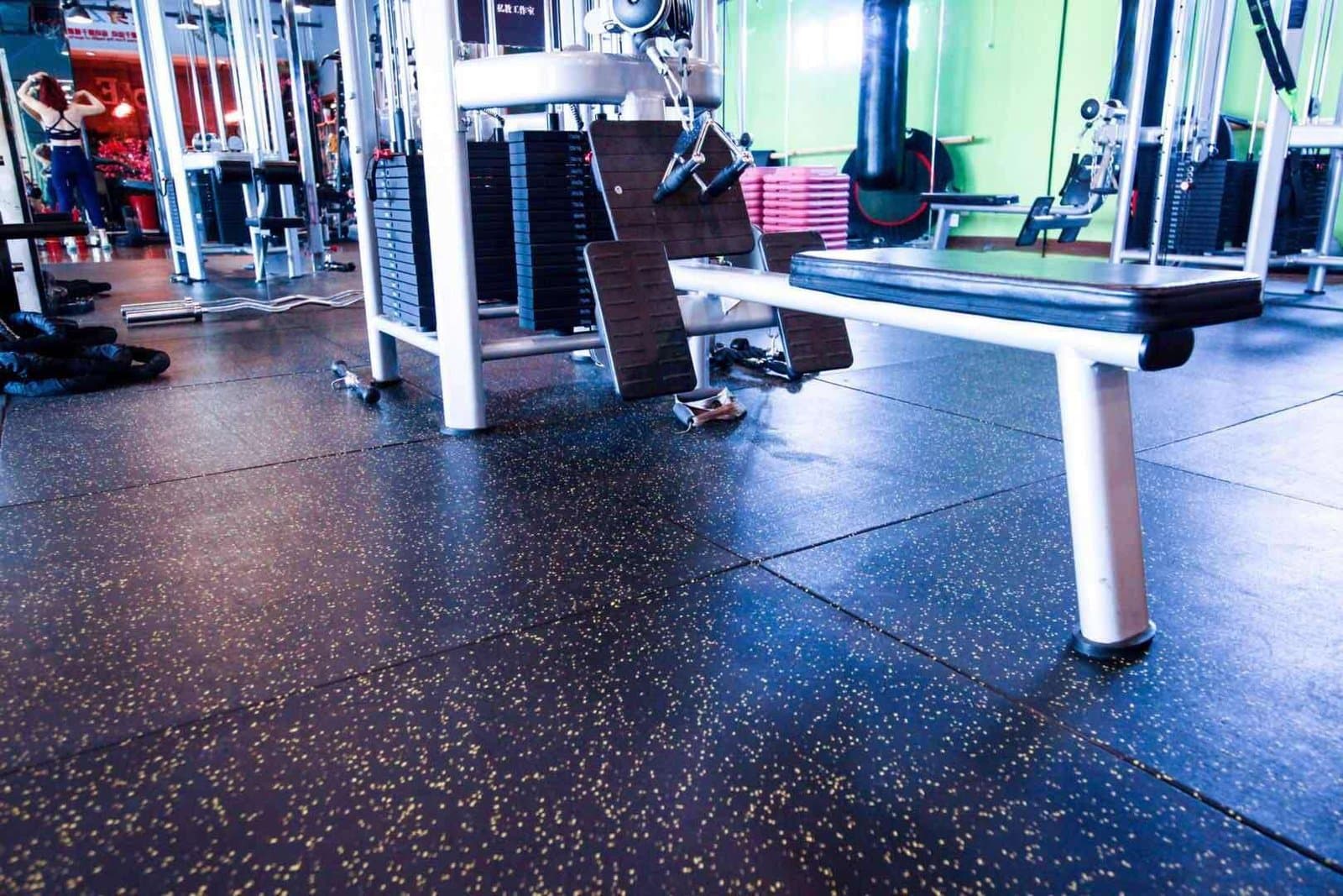 Croatia Commercial Gym Composite Rubber Tile Project gym flooring project photo
