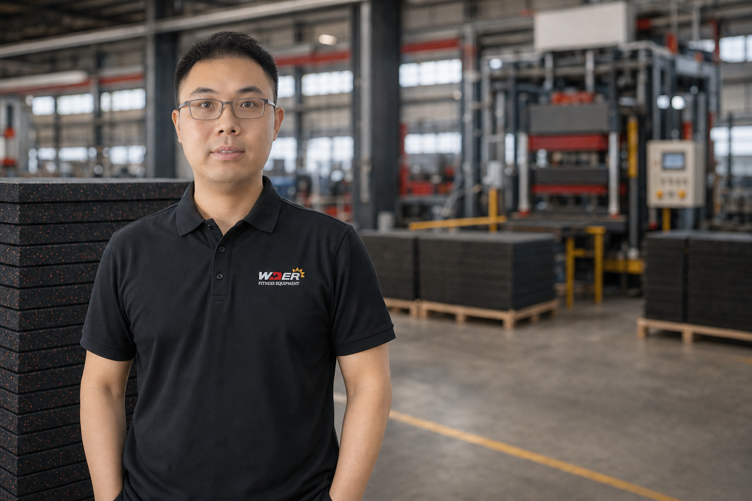 WDER factory director in workwear