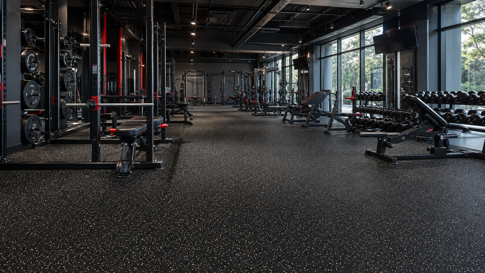 Cardio Area Flooring For Commercial Gyms And Studios commercial gym flooring application