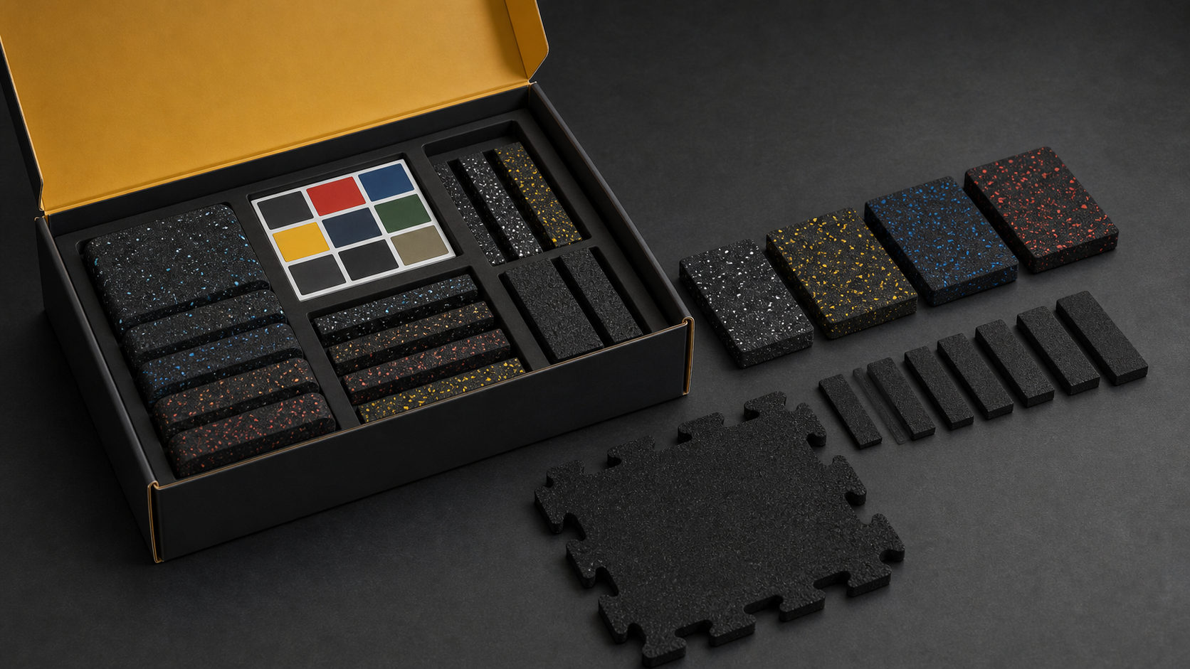 Rubber gym flooring free sample kit
